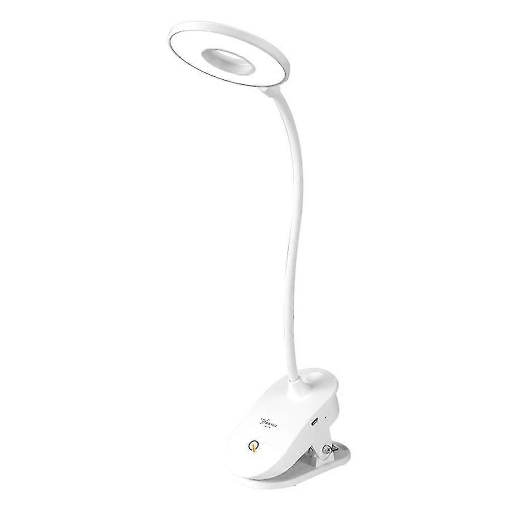 Yage Yg-8102 Clip On Lamp Eye Protection Desk Ring Light 3 Color Modes Reading Light - White