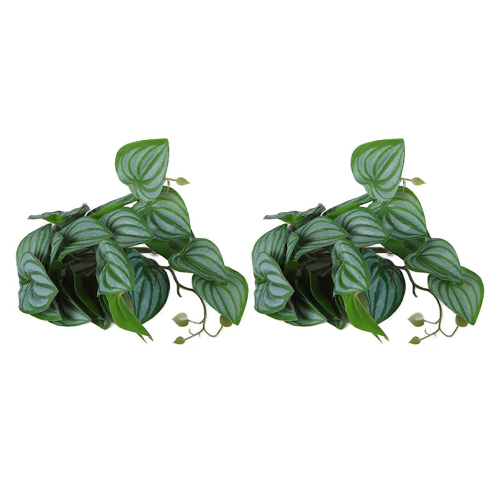 Artificial Water Plant Simulation Vine with Lifelike Plastic Leaves and Suction Cup