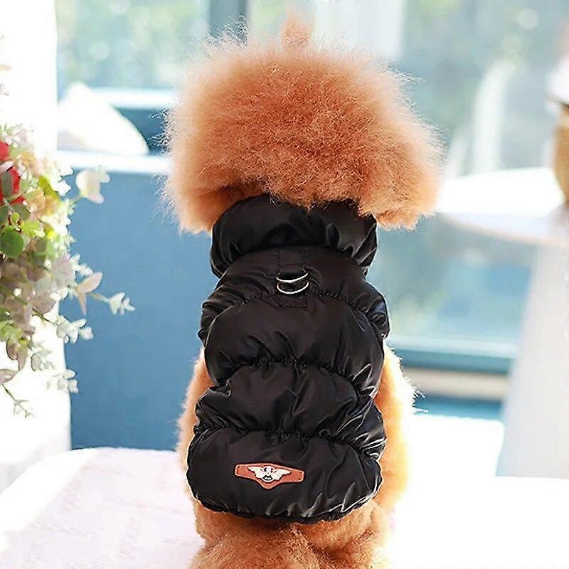 Winter Warm Dog Coat Soft Padded Pet Clothes for Small Medium Dogs Cats with D-ring Puppy Jacket Chihuahua French Poodle Outfit