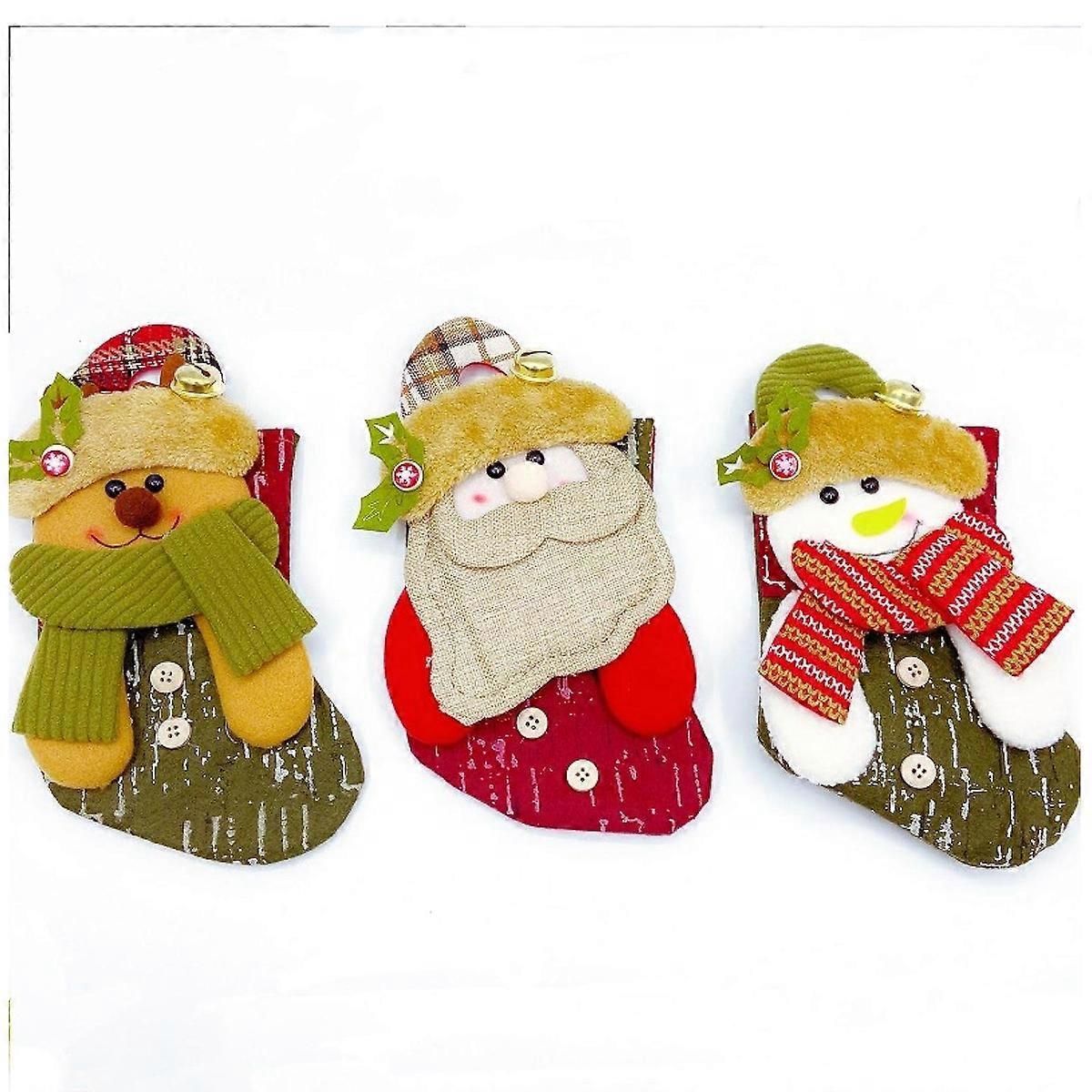 Christmas Stockings With Wide Top Opening, High-Quality Material, 3D Design, Classic Christmas Style, Easy to Use, Ideal For Wrapping Small Gifts