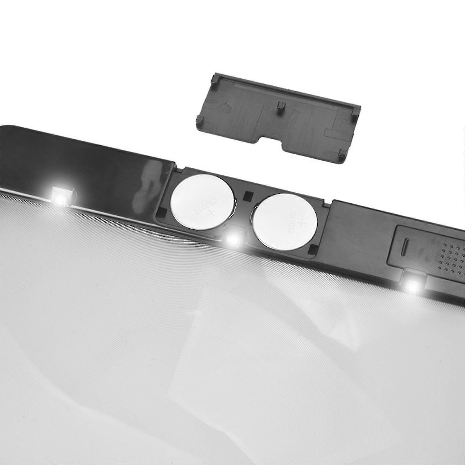 Grande loupe portative 3x avec éclairage 3 LED