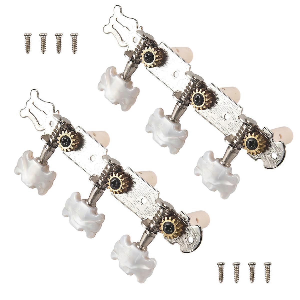 One Pair Guitar Tuning Pegs Machine Tuners White