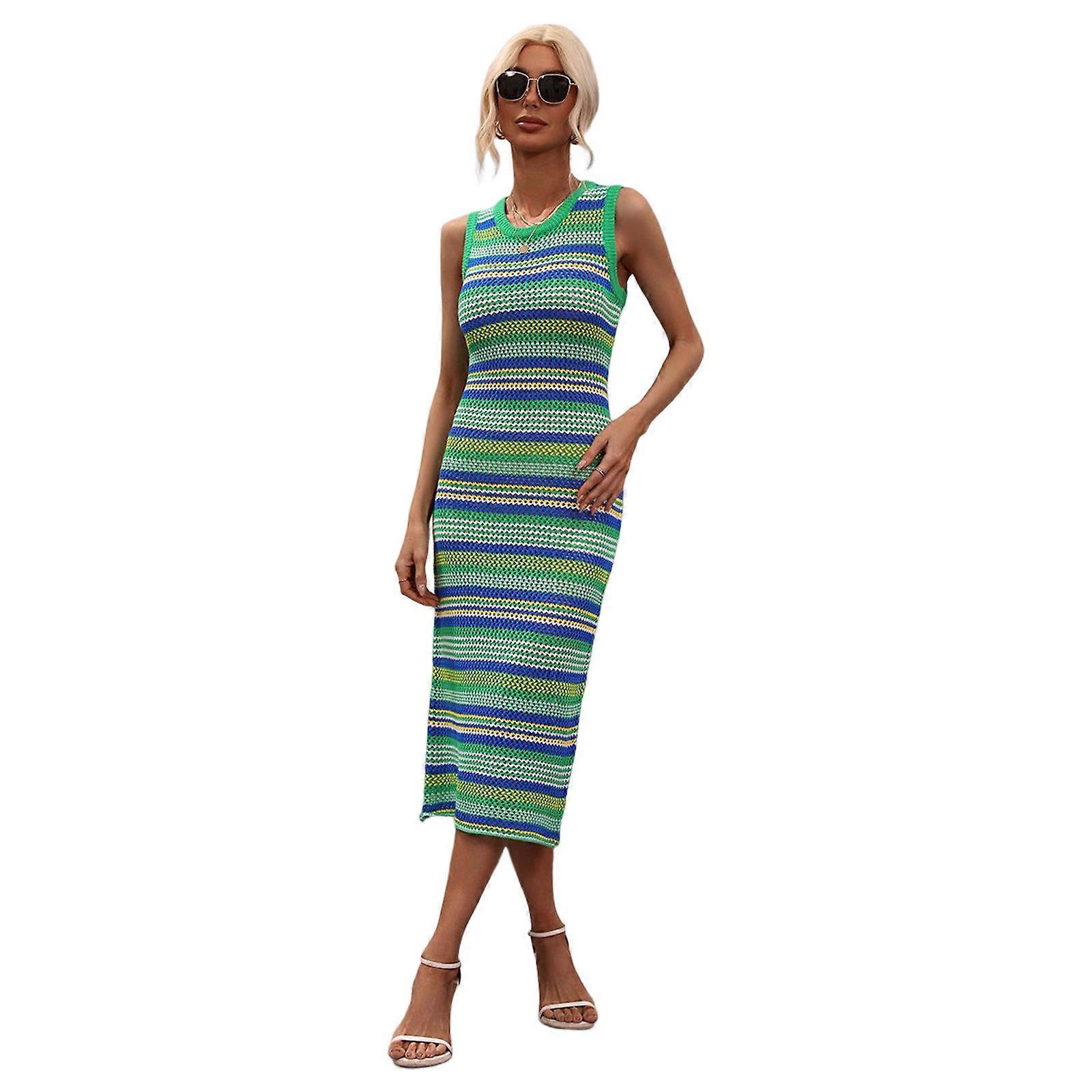 Womens Long Basic Bodycon Midi Dress Crewneck A-Line Casual Summer Top Vest Dress Sleeveless Ribbed Knit Sweater Dress Green XL | Fruugo UK Womens Long Basic Bodycon Midi Dress Crewneck A-Line Casual Summer Top Vest Dress Sleeveless Ribbed Knit Sweater Dress Green XL | Fruugo UK