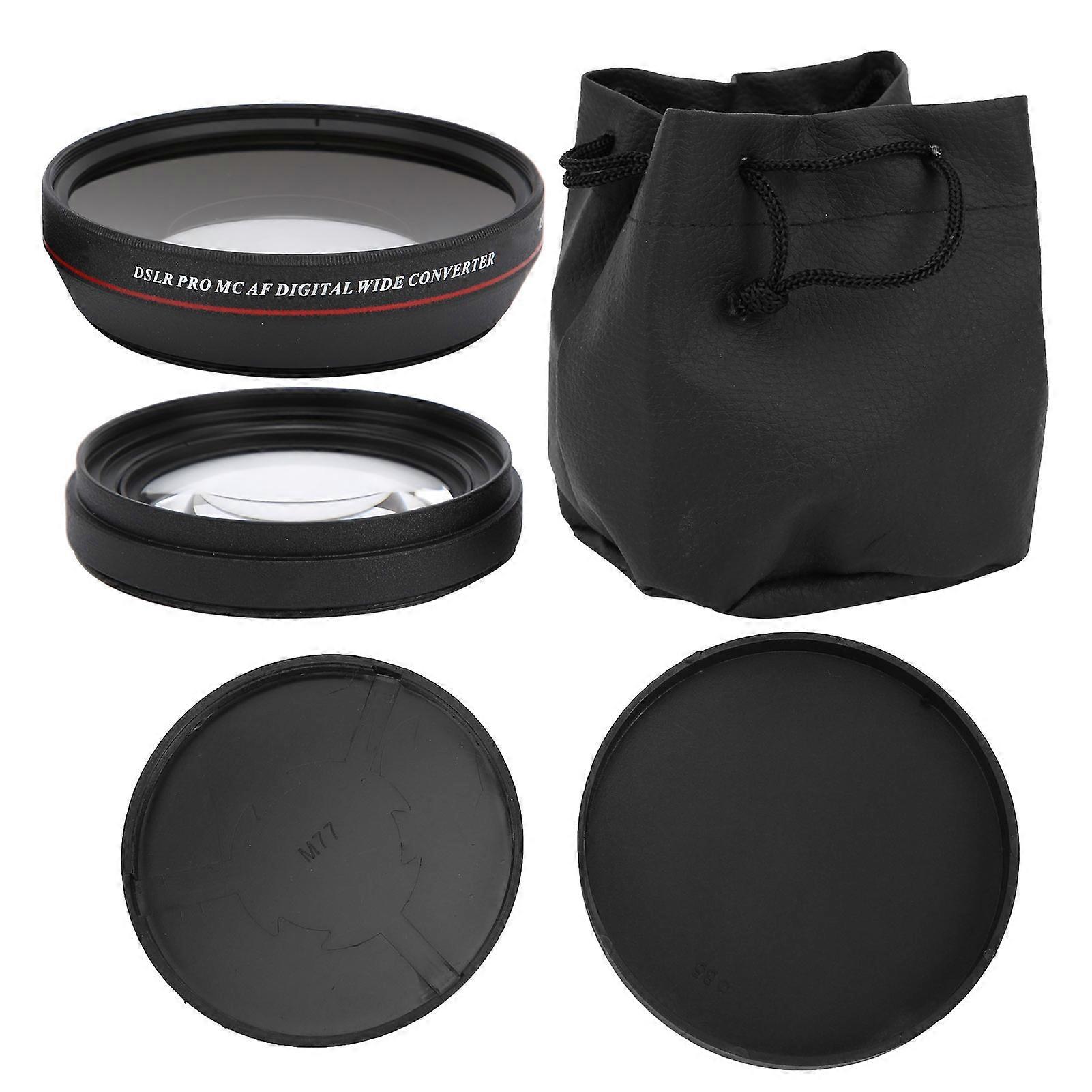 Alloy and Optical Glass 0.45x WideAngle Black Additional Lens for 77mm Camera Lens