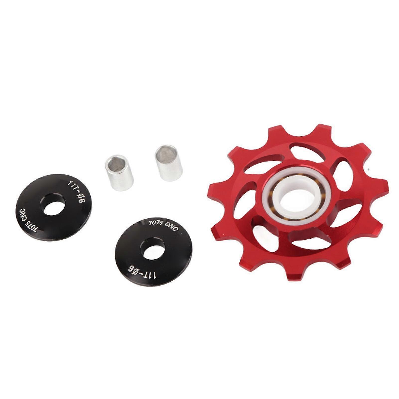 Poulie de dérailleur arrière 11 dents pour VTT (rouge)