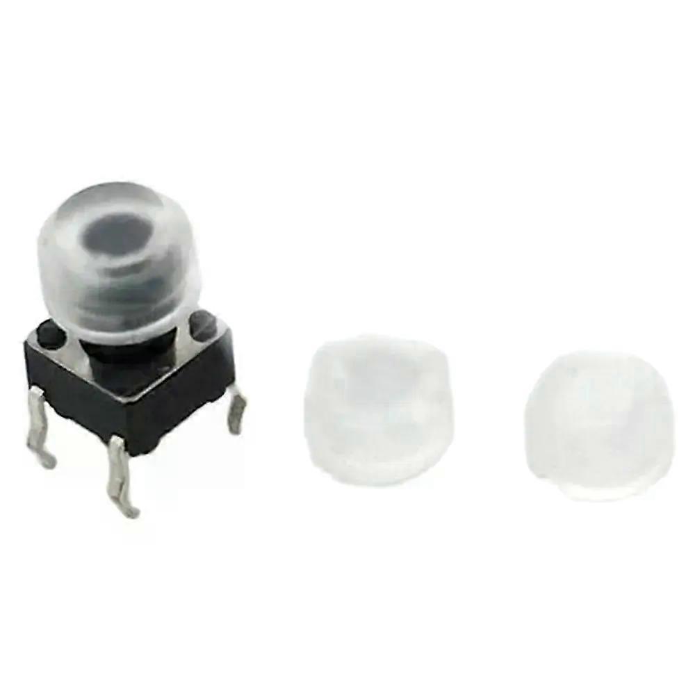 100pcs Silicone Round Hole Button Cap 6*6mm Push Button Switch Caps Tactile Cover for 6*6mm Round Tactile Switches