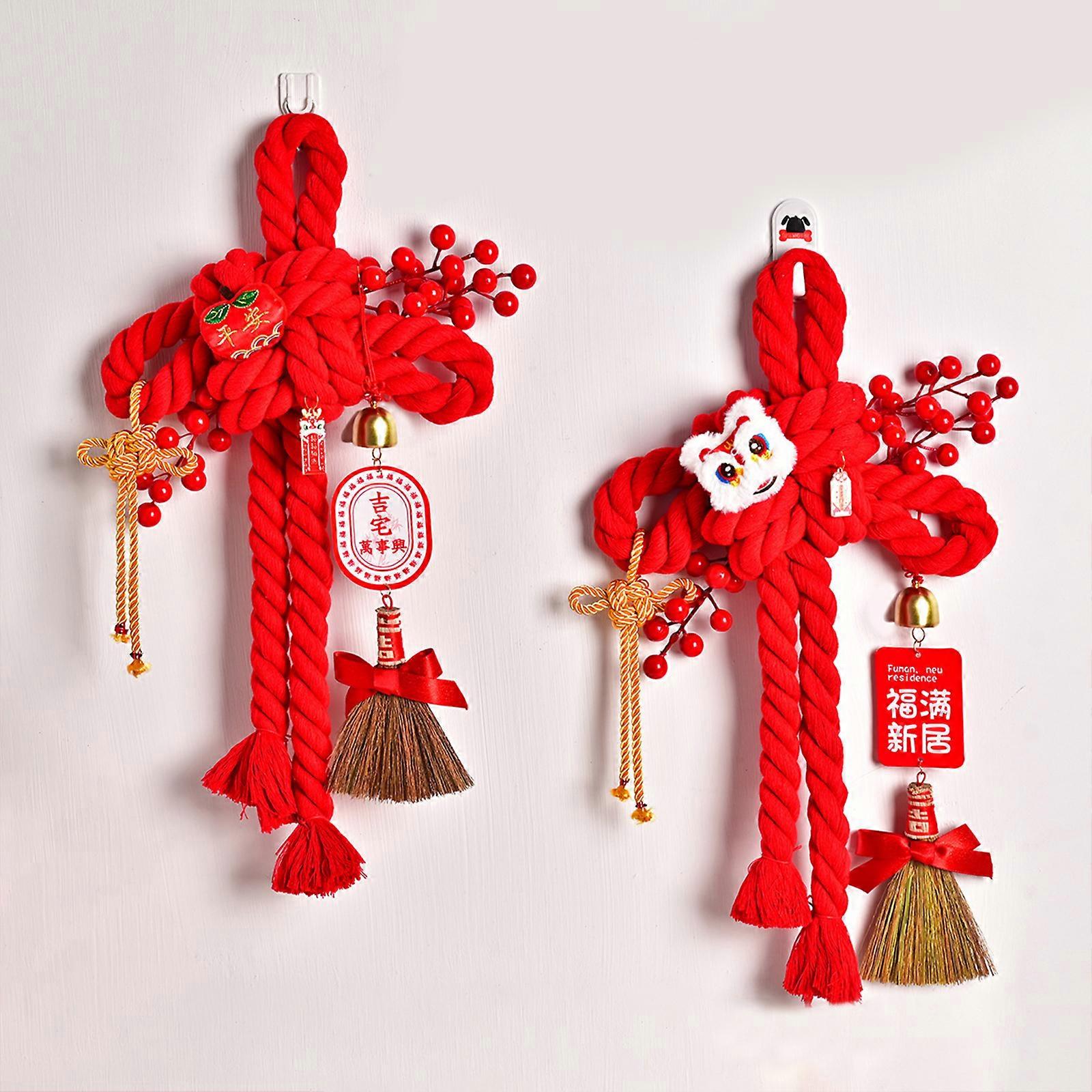 Traditional Chinese Knot Ornament Handmade Cotton Rope Braided Luck ...