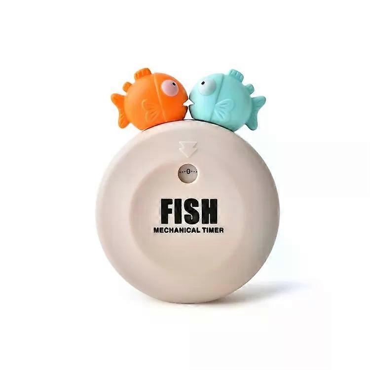 Animal Cartoon Mechanical Timer-2 PCS Refrigerator Magnets,Beige Bubble Fish