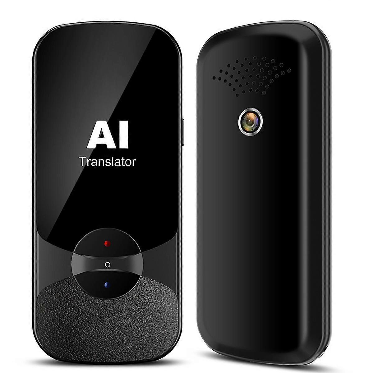 Portable language translation device with real-time bi-directional intelligent voice and photo translation in 106 languages and up to 180 hours of
