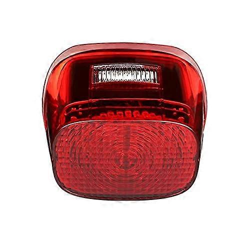 Flashing Strobe Squareback LED Tail Brake Light Kit For Harley Davidson Motorcycle With Plate Window Red Lens