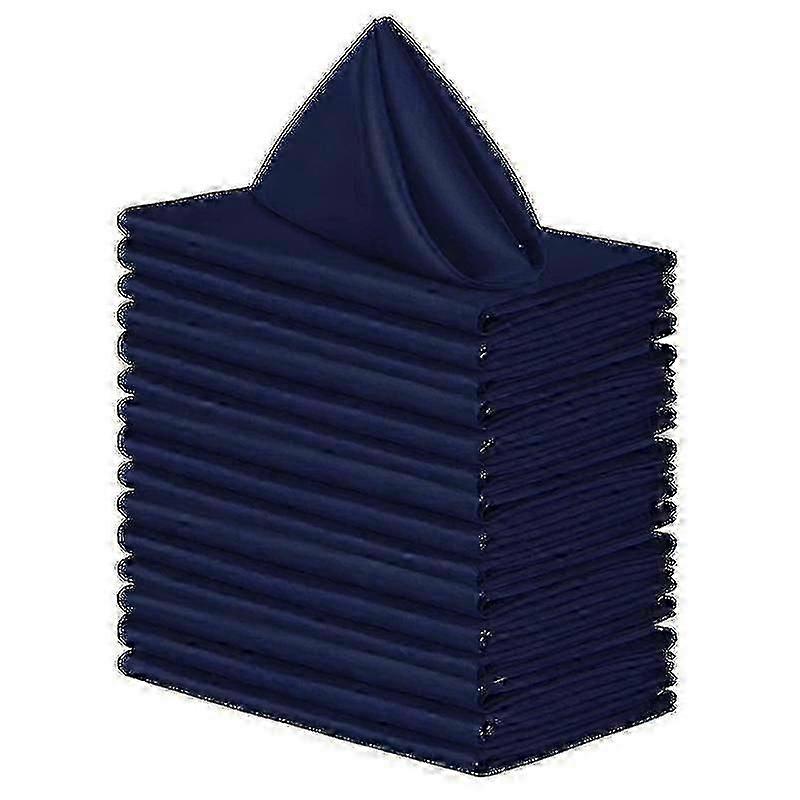 12pcs 12inch Kitchen Cloth Serviettes de table Mélange de coton Lavable et réutilisable Table Serviettes de table