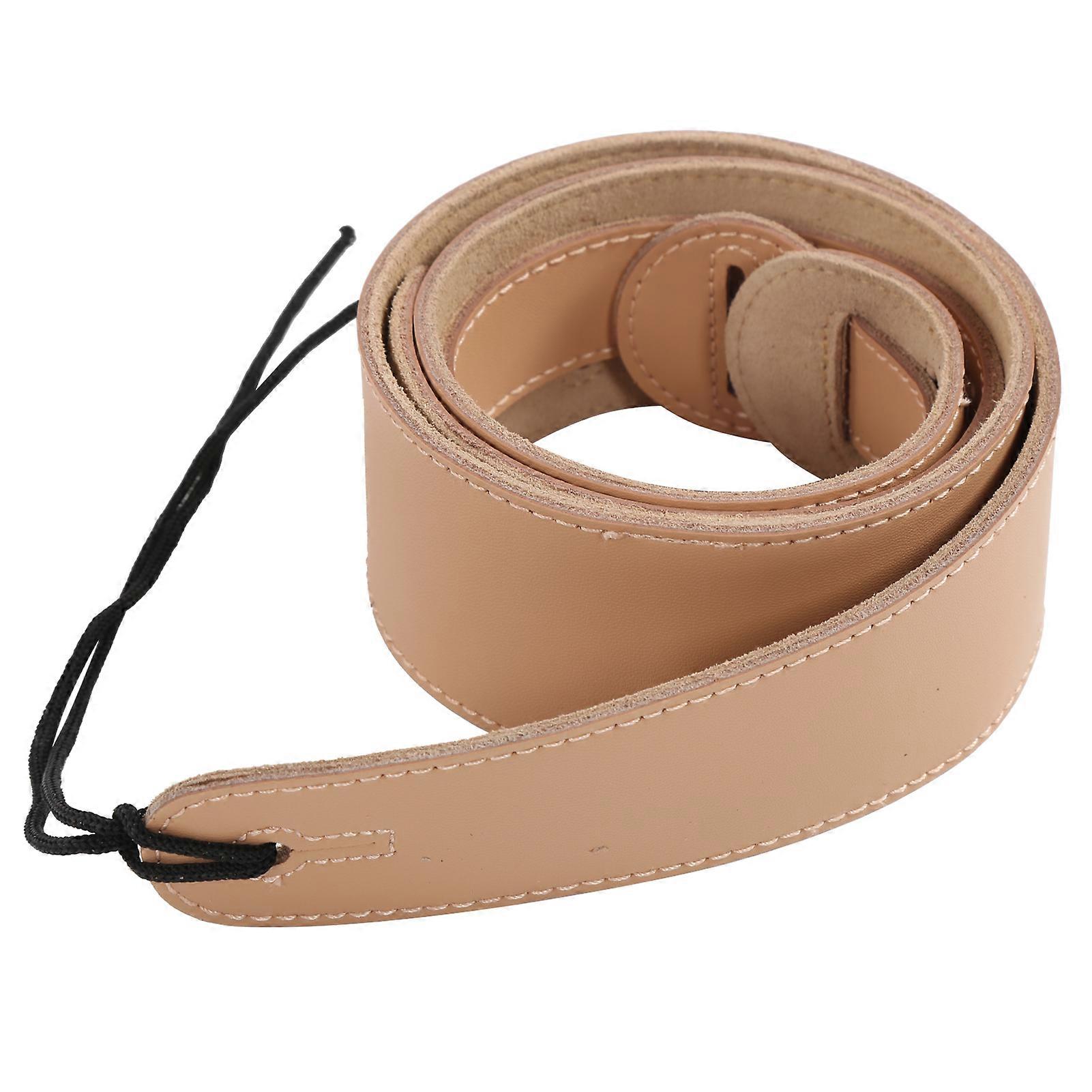 GS-07 Yellow Adjustable Leather Guitar Strap with Soft Pad