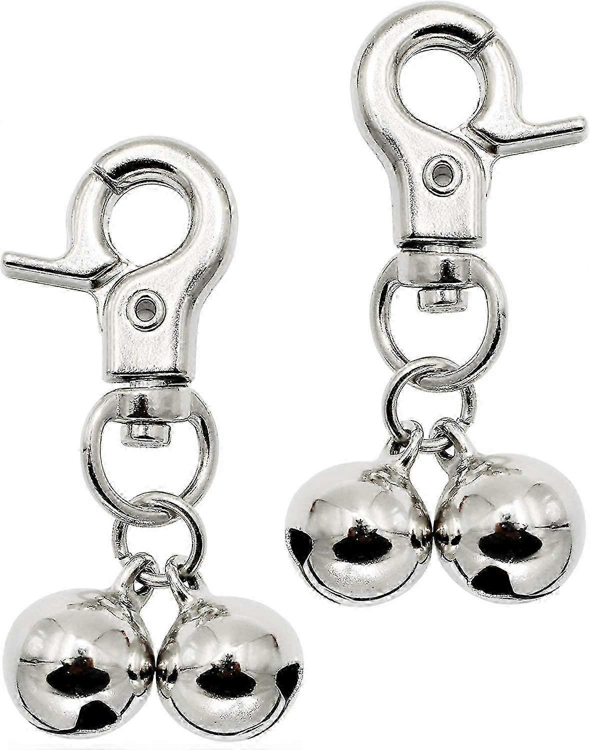 FFY 2-Pack Dog Collar Bell Pet Pendant Accessories Training Collar (Silver)