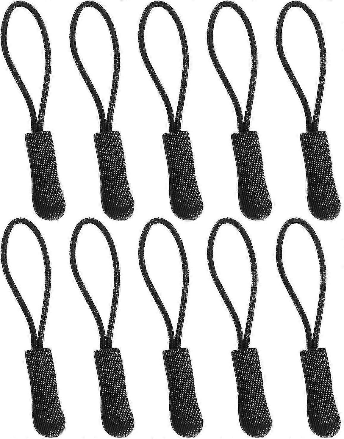 10pcs Replacement Zipper Pulls Orange Zipper Pull Cord Extender
