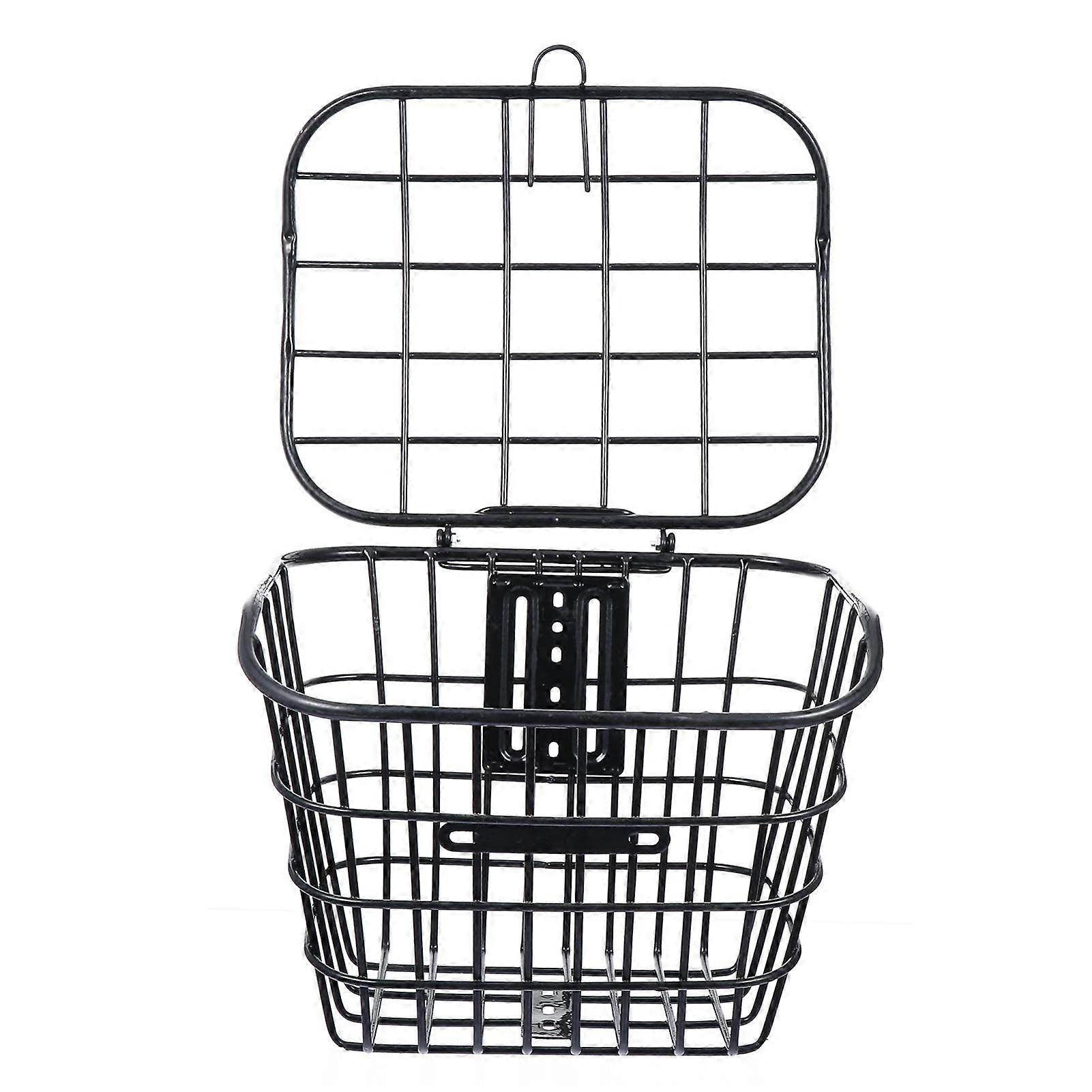 Electric Scooter Bike Storage Basket with Lid - Front Rack Compatible with Various Electric Bike Models, Durable Material
