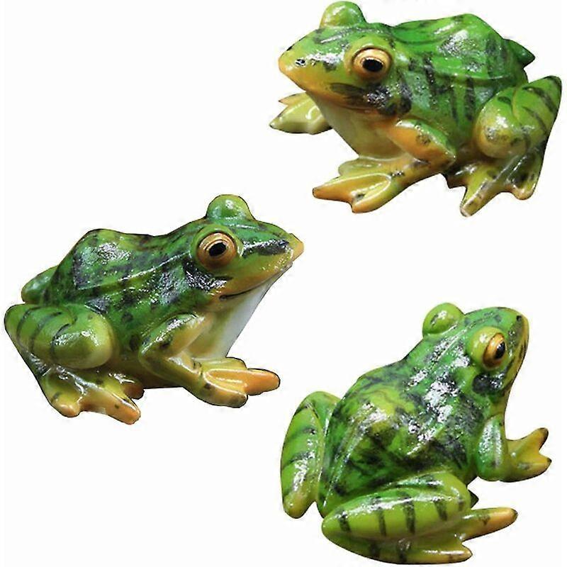 3PCS baking landscaping accessories, micro-landscape frog ornaments (simulation frog)