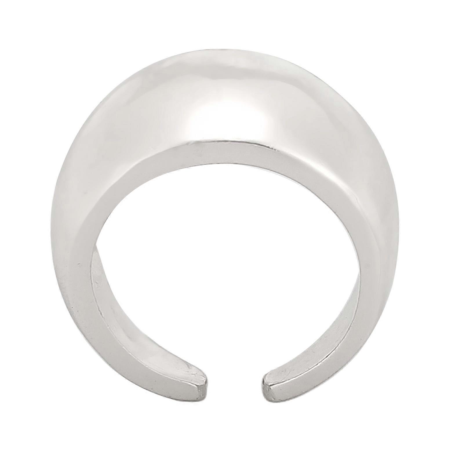 Lightweight, Elegant and Bold Metal Open Ring for Men and Women, Birthday, Festival Gift, Silver Color