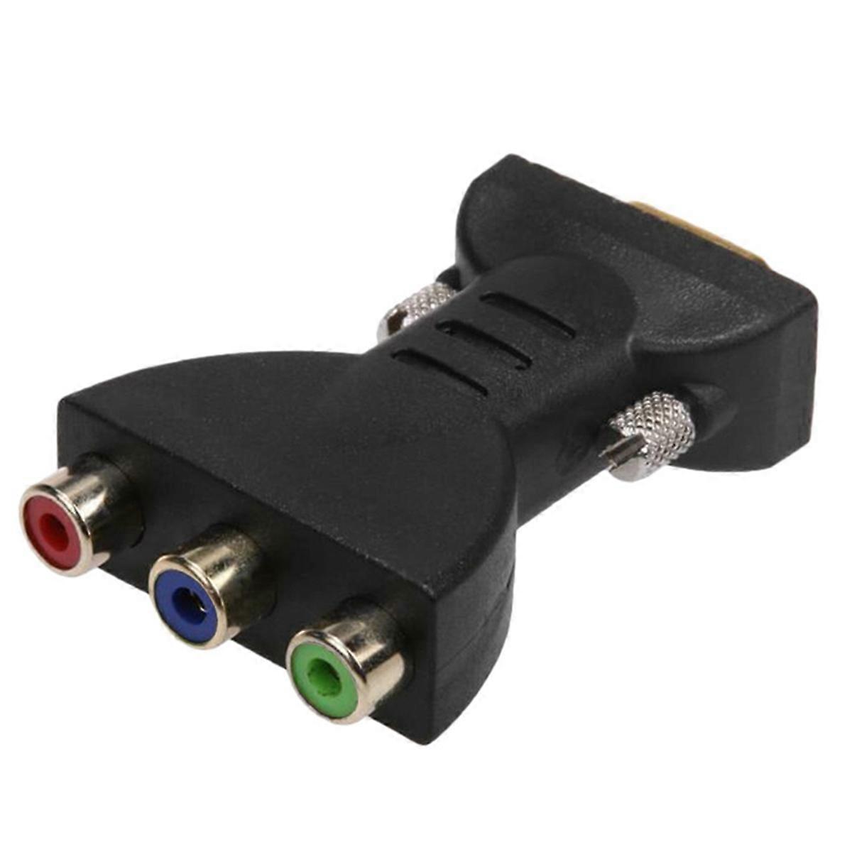 3RCA RGB Female to HD 15-Pin VGA Style Video Jack Adapter Conventer