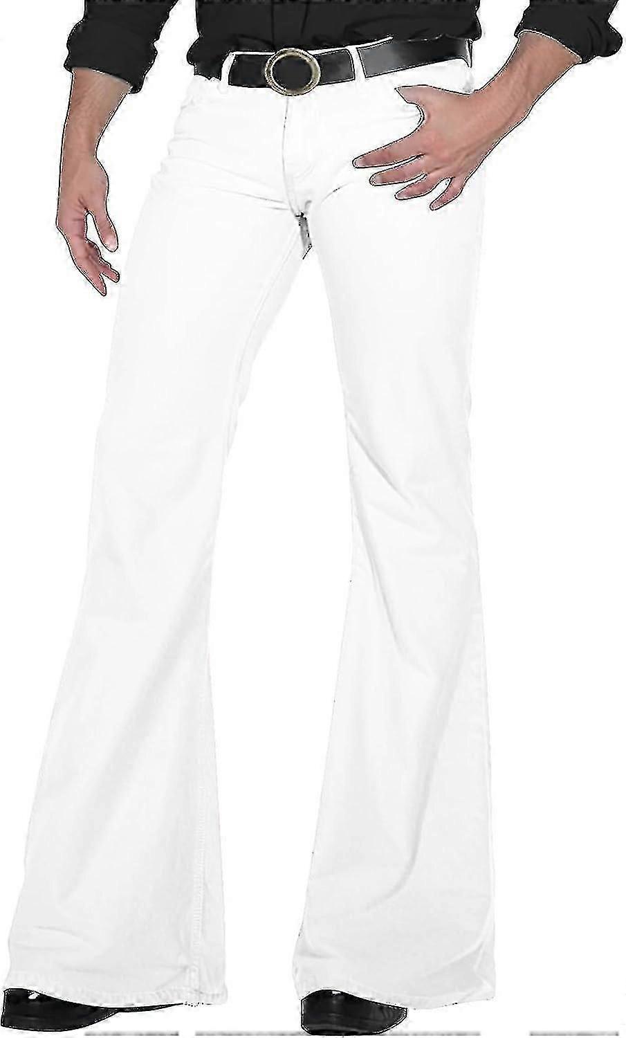 70'ler Disko Pantolon Erkekler Için Erkek Bell Alt Kot Pantolon 60'lar 70'ler Bell Bottoms Vintage Denim Pantolon Kot Pantolon Erkekler Için-indirim