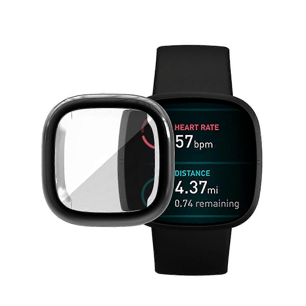 Hat Prince All-round Electroplating Tpu Protective Watch Cover For Fitbit Versa 3/fitbit Sense