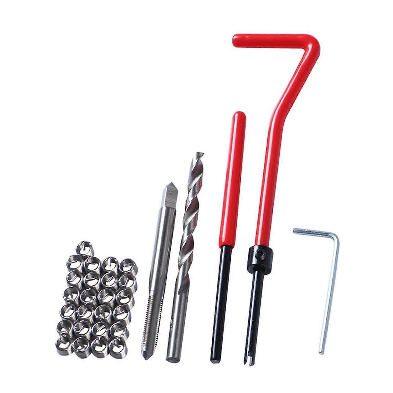 30pcs Thread Repair Insert Kit for Automotive Use, Compatible with Common Thread Sizes, Durable Material