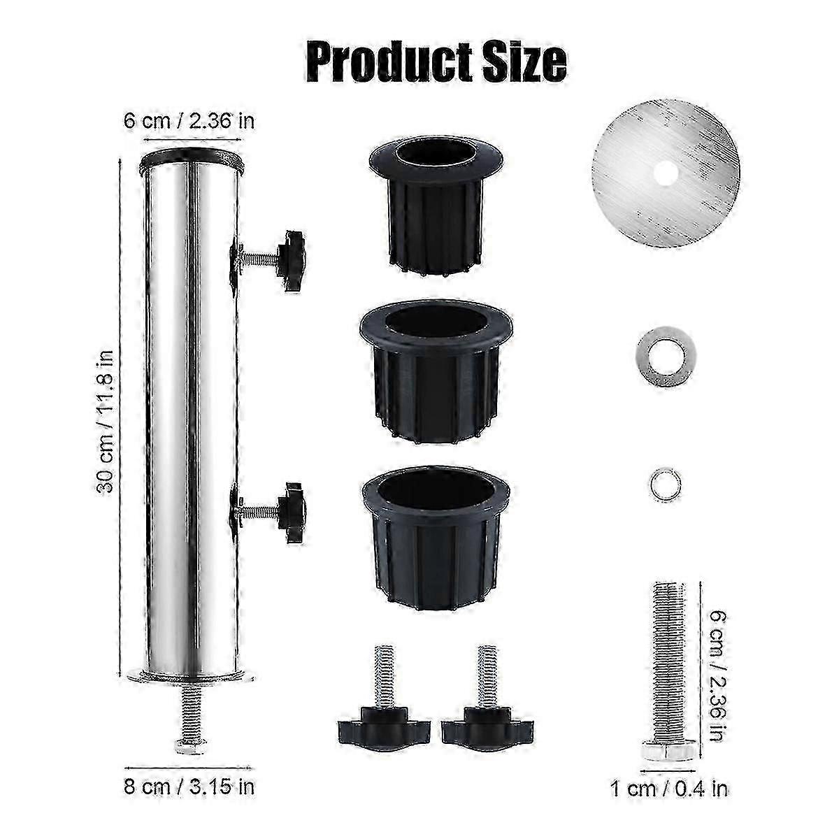 Paraplupaal montage stand buis set, buiten parasol voet houder insert pijp mouw, voor buiten gar p