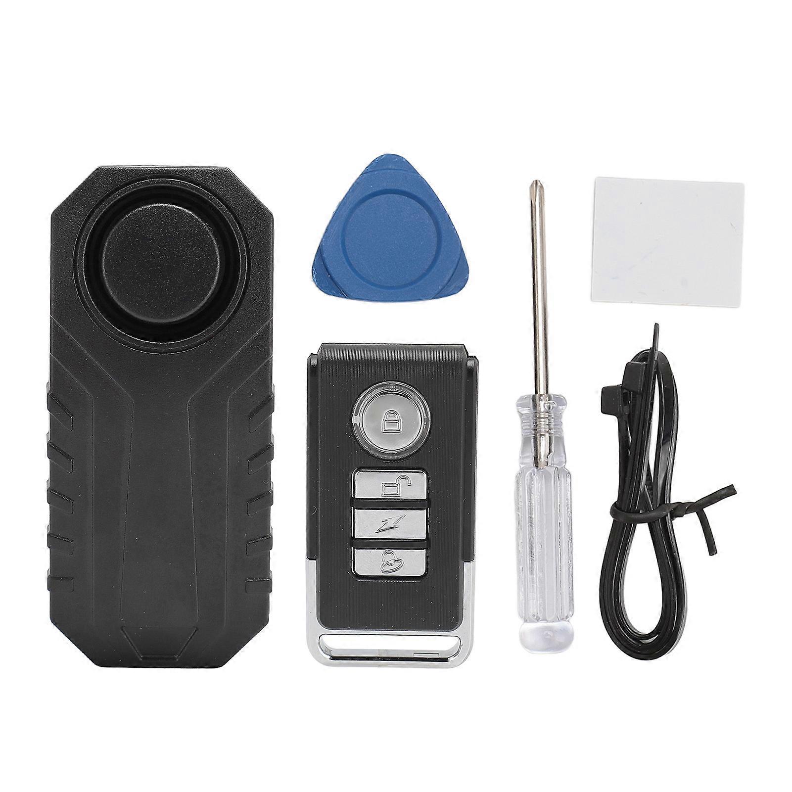 113dB Wireless Bike Alarm System - Vibration Sensor, Remote Control, Waterproof Design