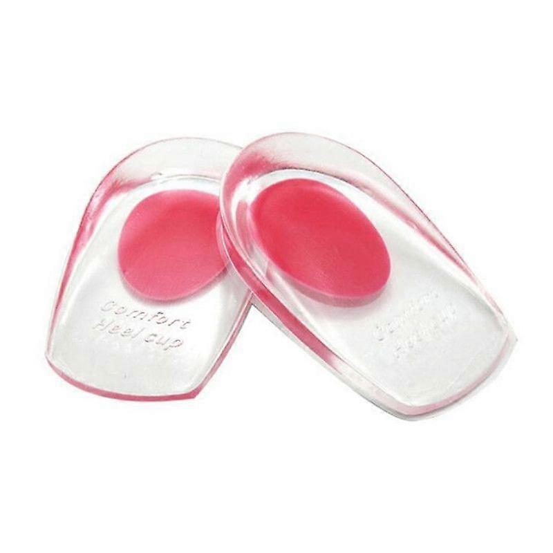 1pair Soft Silicone Gel Insoles For Heel Spurs Pain Foot Cushion Foot Massager Care Half Heel Insole Pad Height Increase - Insoles