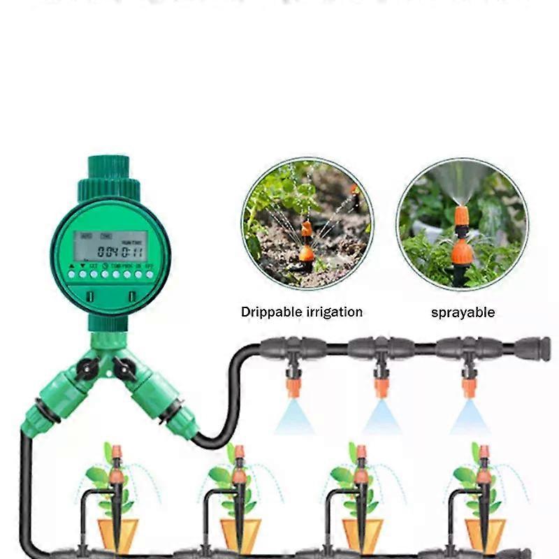 J1UL1N Irrigation Timer -Automatic Electronic LCD Display Home Water Timer Garden Plant Watering Irrigation Controller System