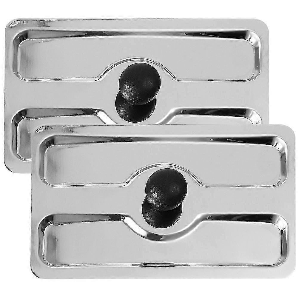 2pcs Silver Bread Toaster Dust Cover 15x10x4cm for Home Breakfast Maker