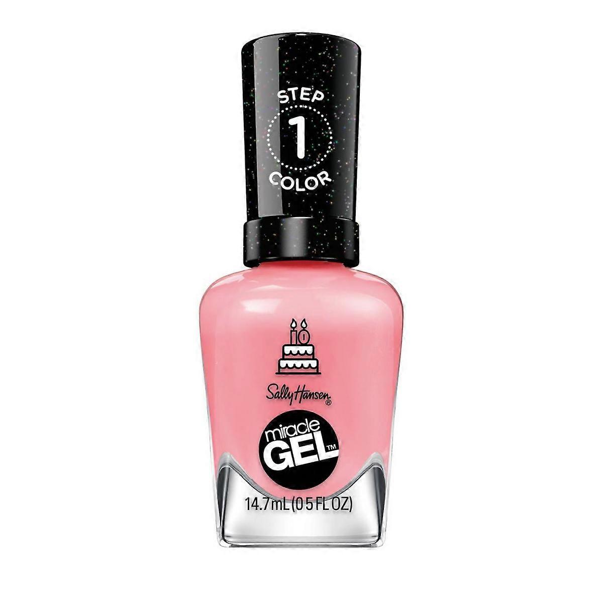 Sally Hansen 奇迹凝胶指甲油,派对系列一凝胶 - 341粉红色安装 - 0.5液体盎司