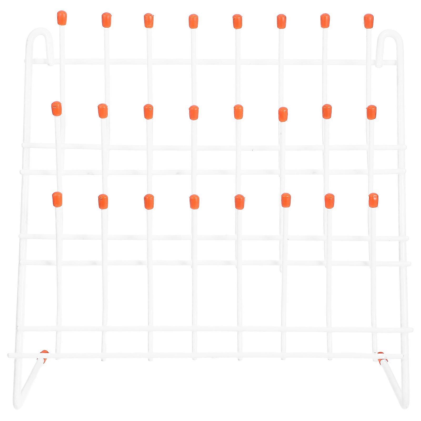 Lab Drying Rack, Universal Iron Drying Stand Lab Glassware Drying Rack 24 Pegs Test Tube Drying Draining Rack Holder