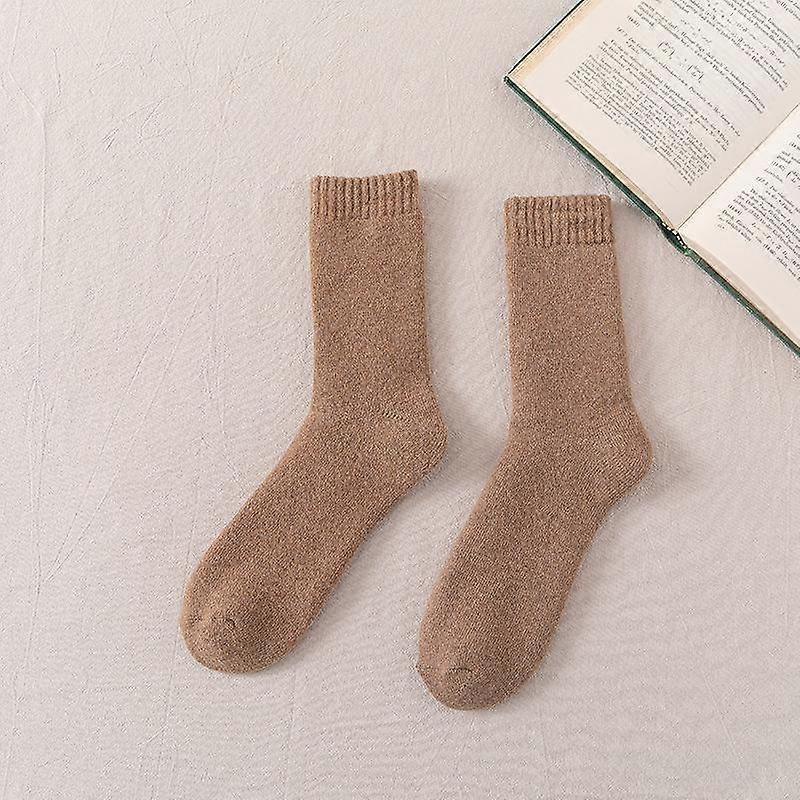 1 Pair Men Women Socks Couples Solid Winter Thickened Loop Socks