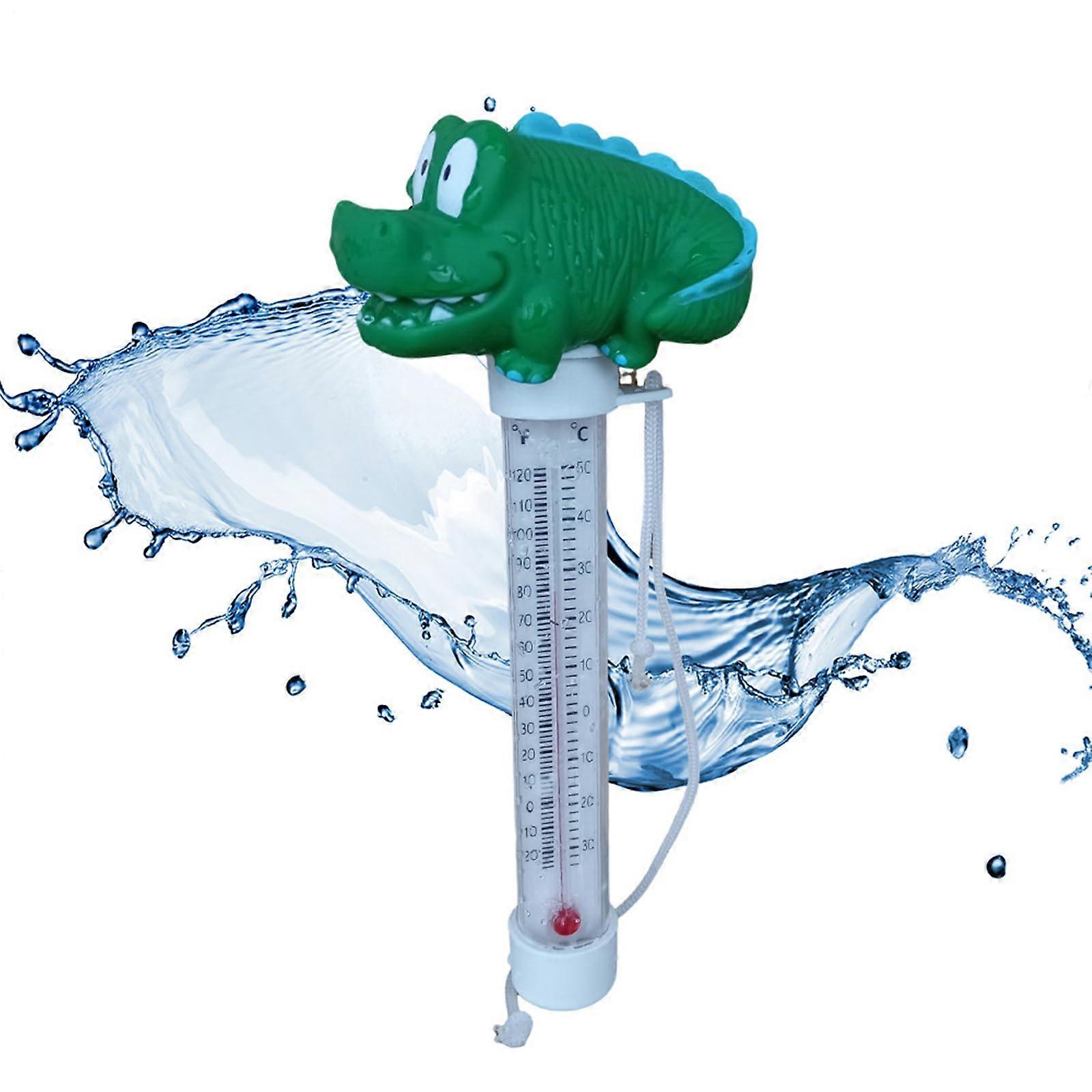 floating thermometer for pools, easytoread jumbo temperature sensor for spa pools Crocodile