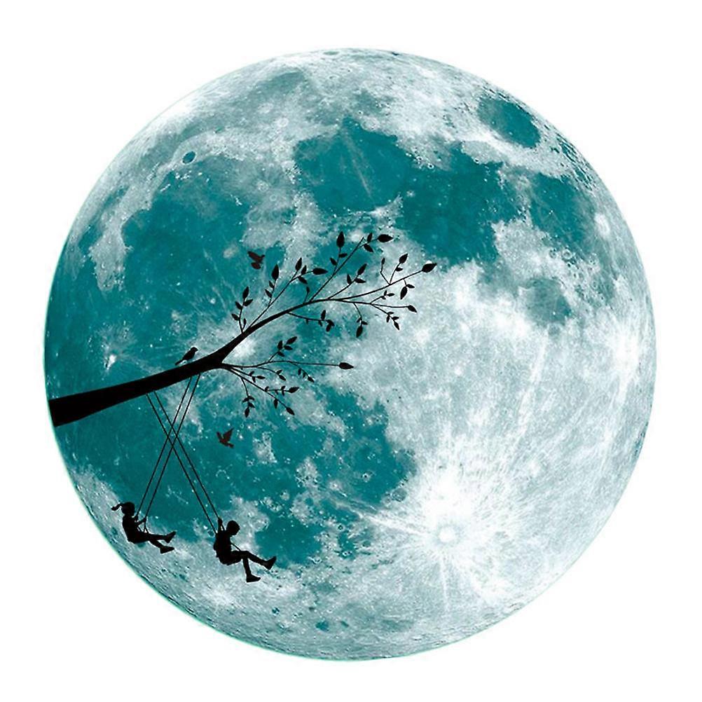 Glow in the Dark Moon Wall Stickers – Removable Decor Decals for Unique Room Atmosphere – Easy to Apply Creative Home Decoration