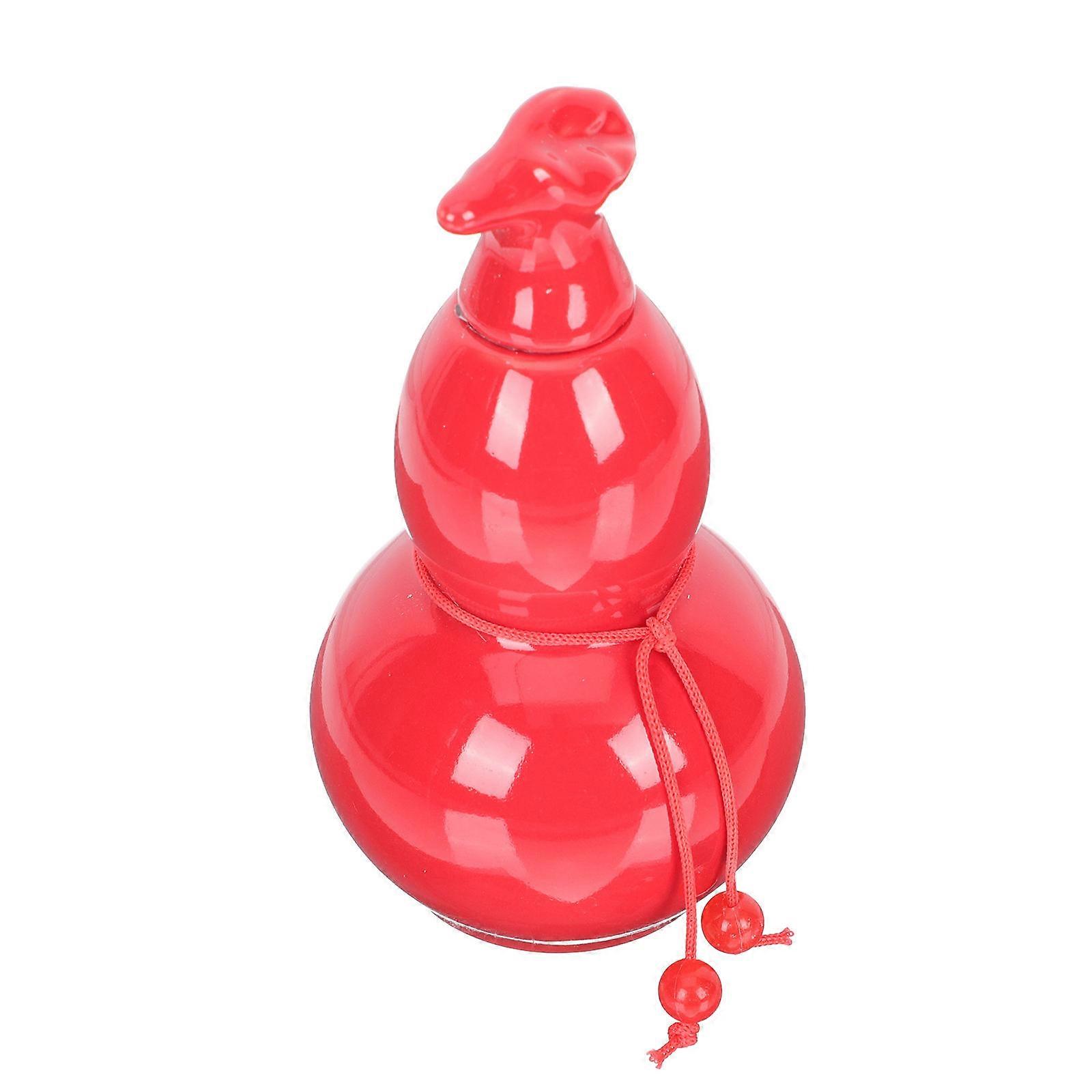 Multi-Function Tea Container Ceramic Powder Canister Kitchen Storage Red 12x7cm 100ml Sealed 1Pcs