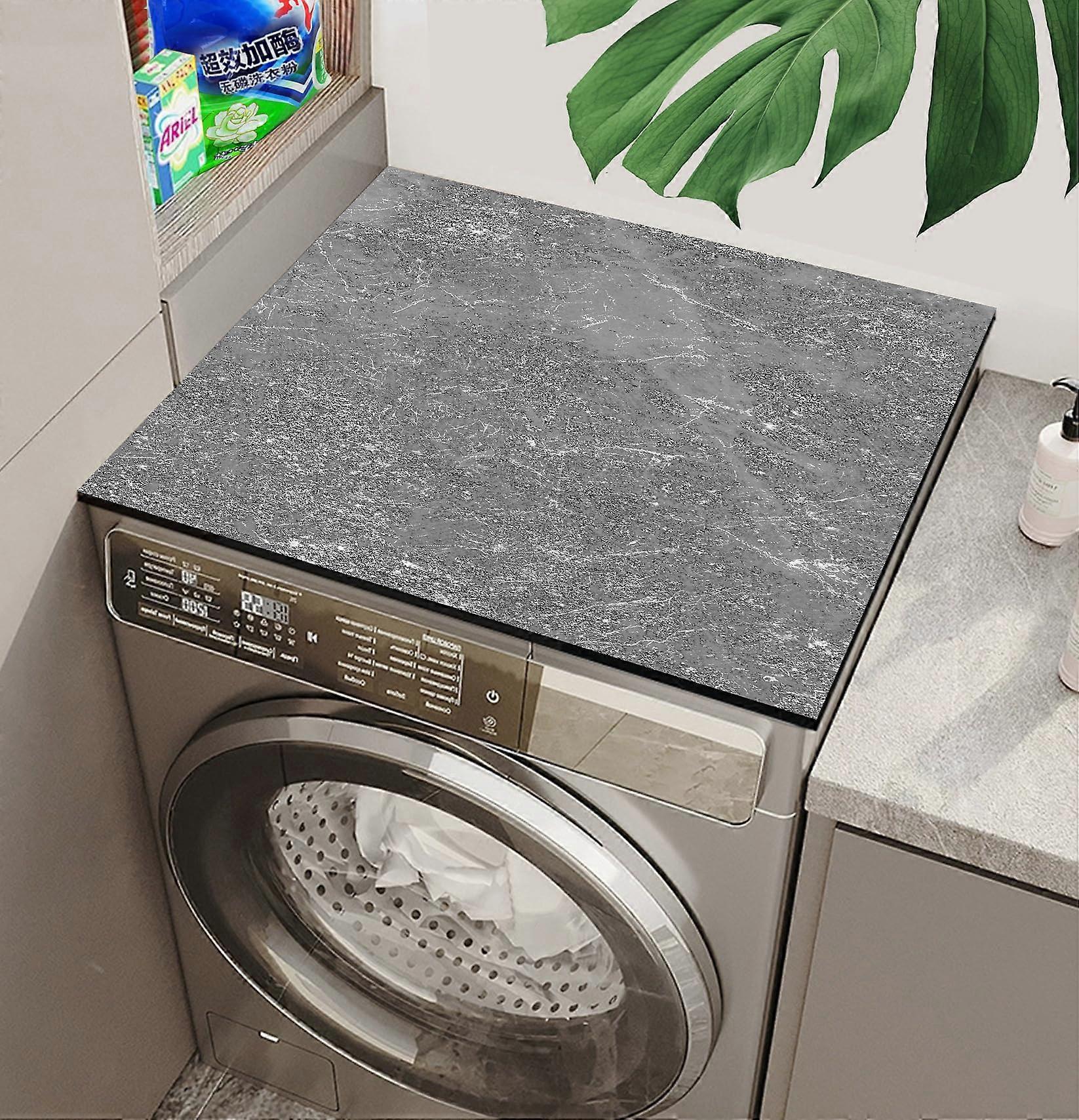 Washing Machine Pad, NonSlip, Nordic Print, QuickDrying Mat (40x50cm Grey)