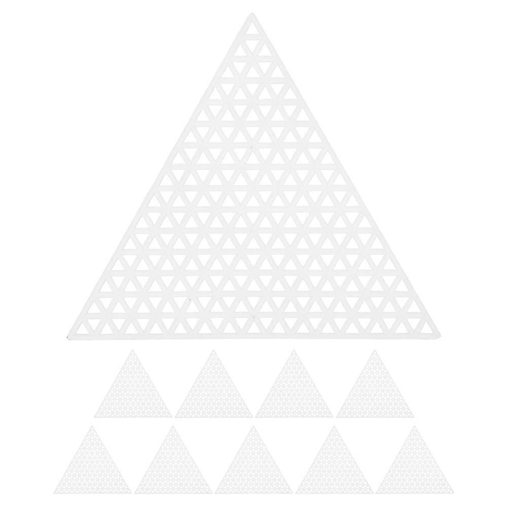 10pcs Triangle Plastic Mesh Canvas Sheets for Embroidery White Plastic Canvas DIY Needlework and Crochet Projects Crafting Sewing