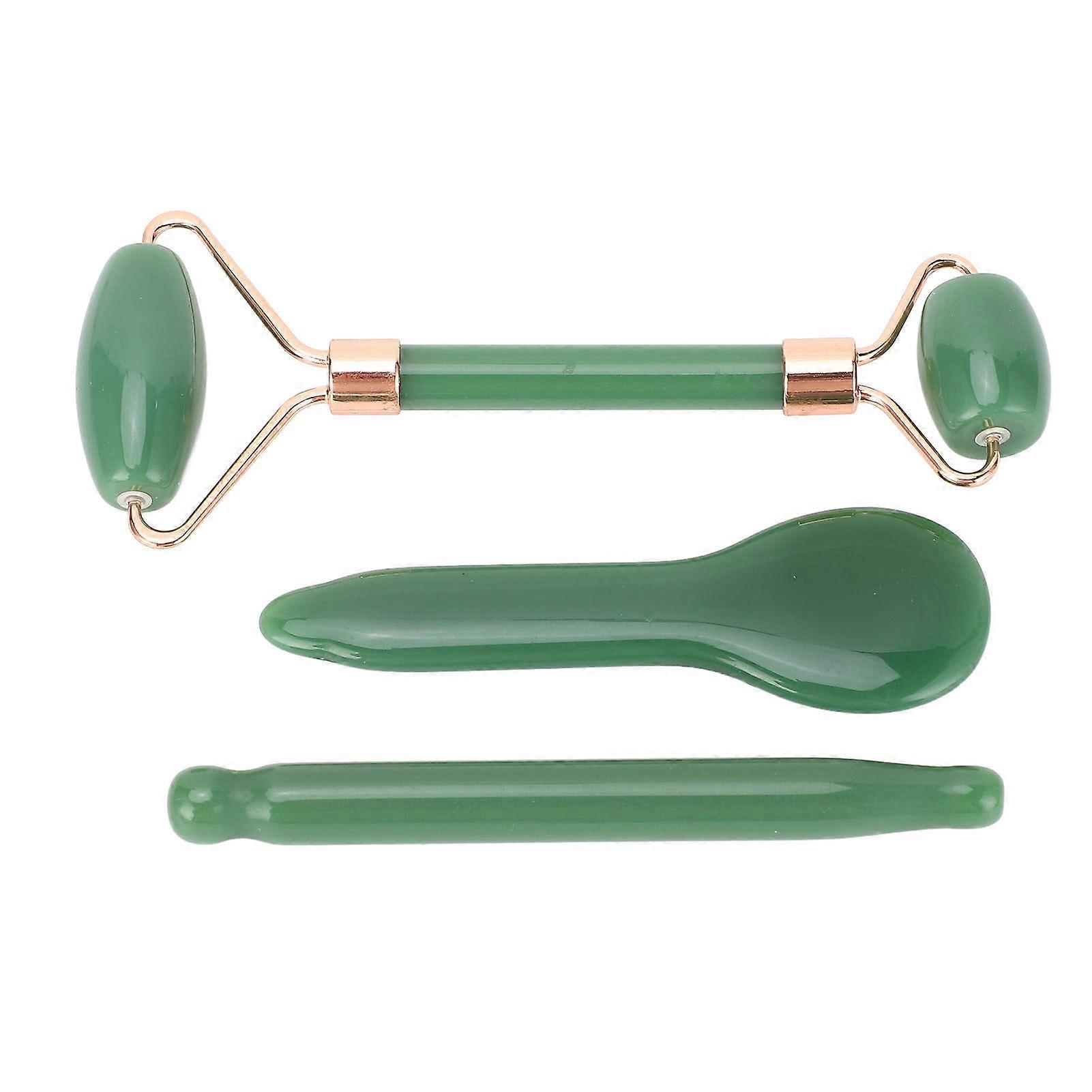 2025 Latest Model Face Relaxation Jadestone Roller Gua Sha Tools Double Head M...