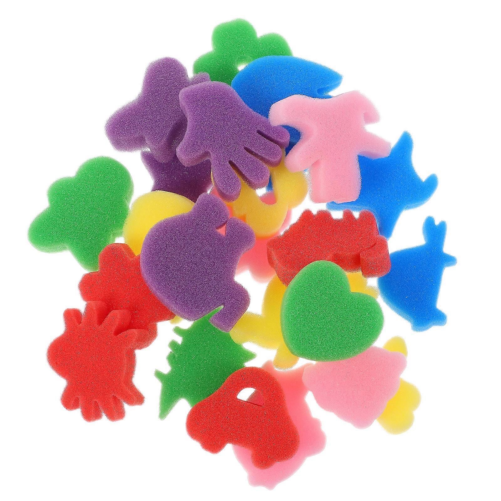 48pcs DIY Sponge Painting Brushes   Colorful Art Sponges for Creative Projects and Learning Activities   Safe and Easy to Use