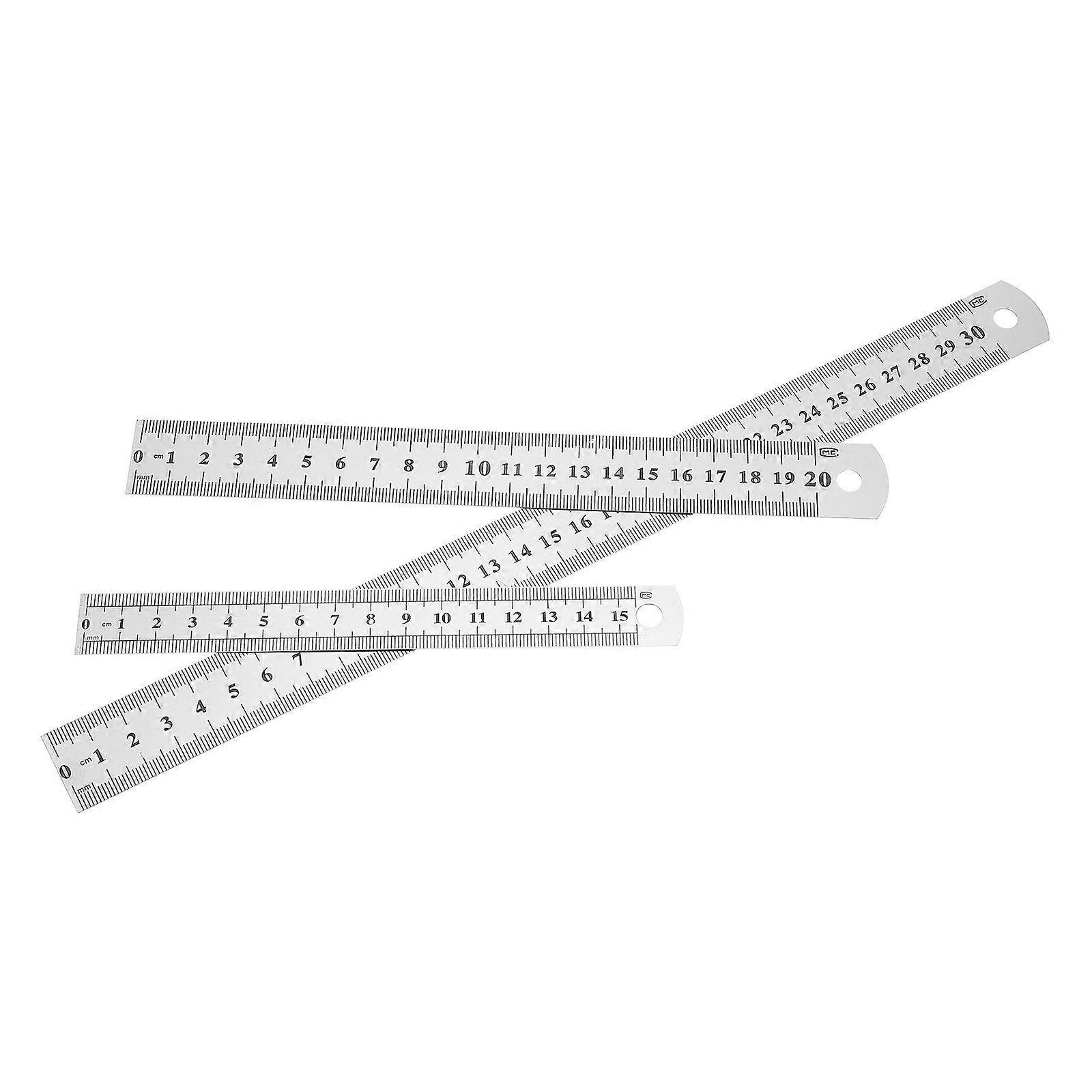 Steel Meter Stick Rulers Drawing Straight Cutting Professional Workshops 3Pack