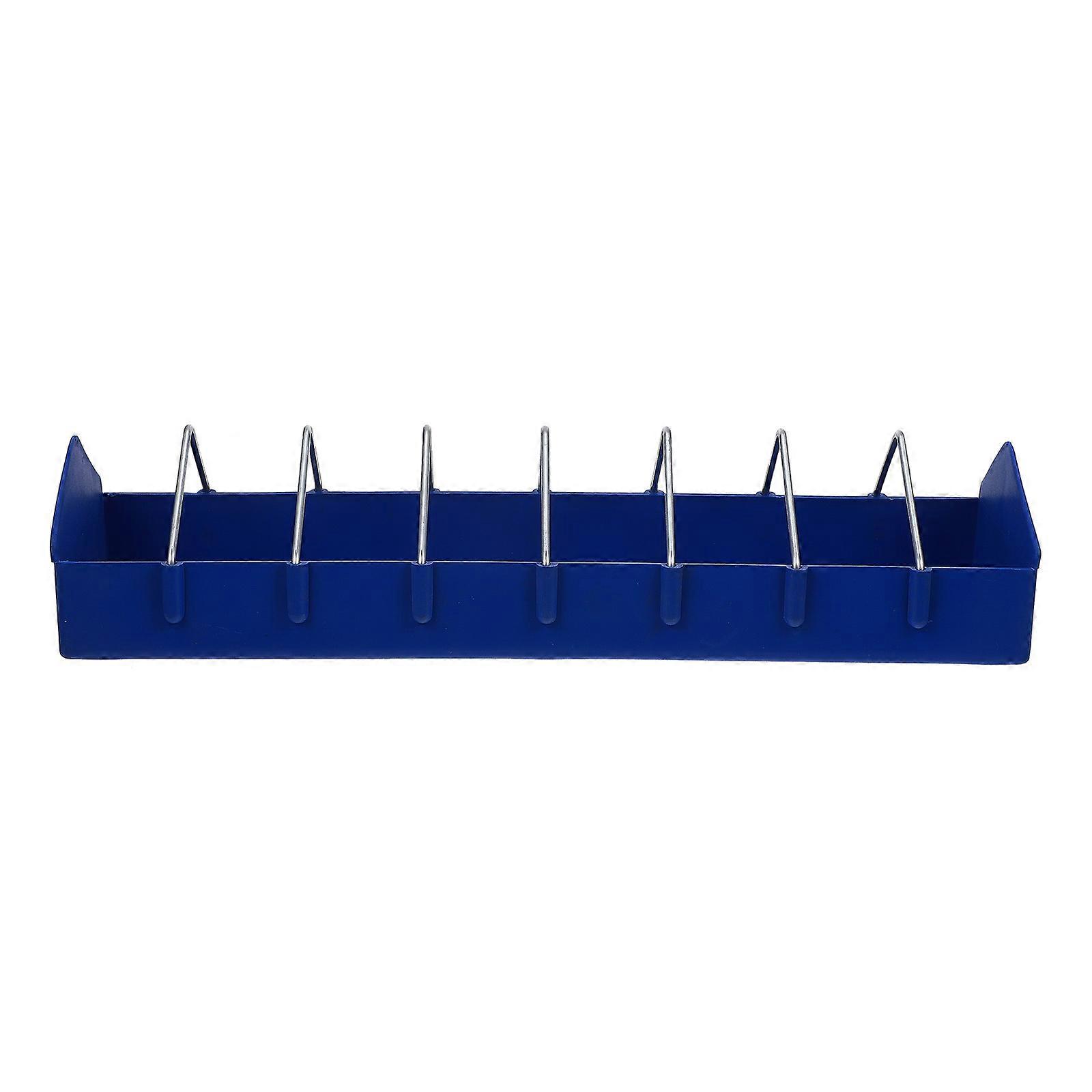Plastic Bird Feeder Thicken Pigeon Feeding Trough Birds Food Container Blue 39.7X10.5X4.5cm Professional Design 1Set