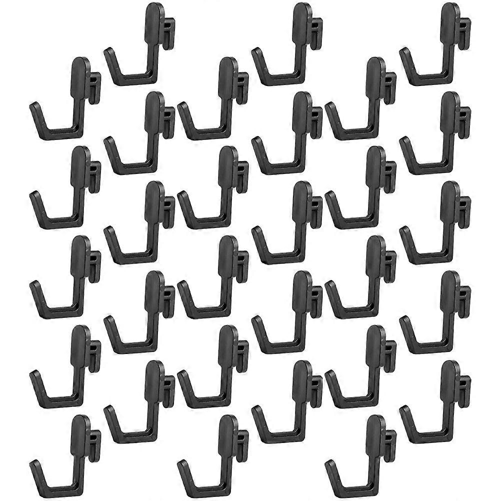 Peg Board Hangers J Shape Tool Organizer Diy Rust Proof Black 30Pcs