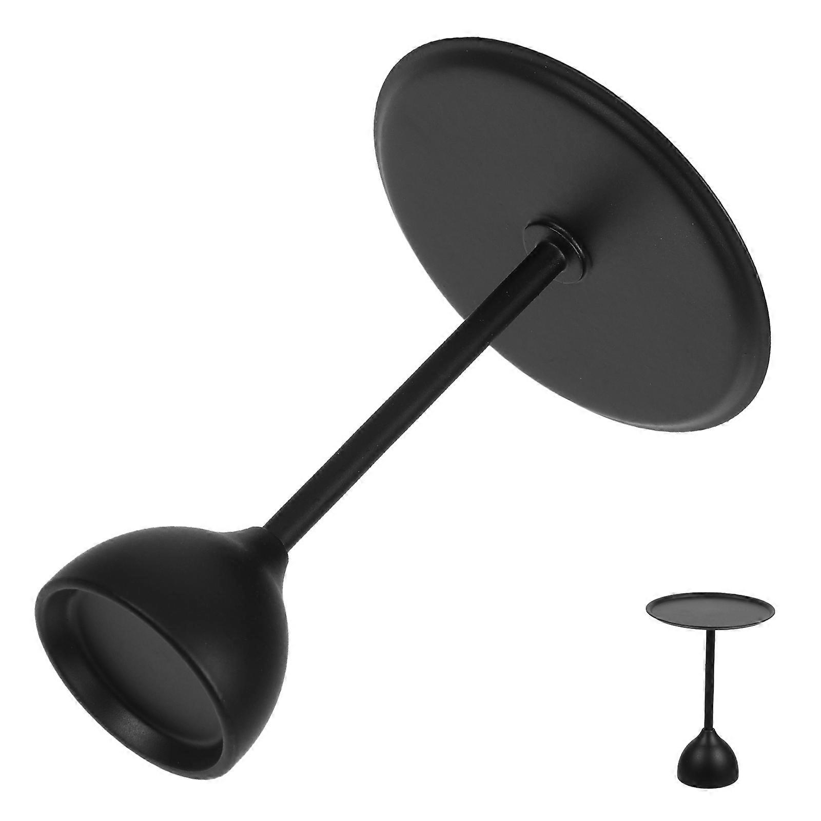 Mini Dollhouse Furniture Dolls Round Side Tea Table Black Color Dollhouse Creation 1Set