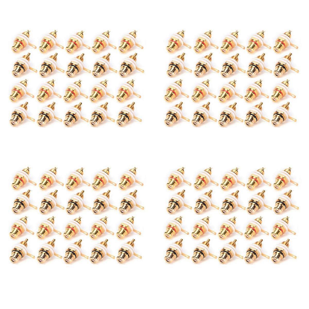 20Pcs Gold Plated Terminal Jack Plug for Amplifier Speaker