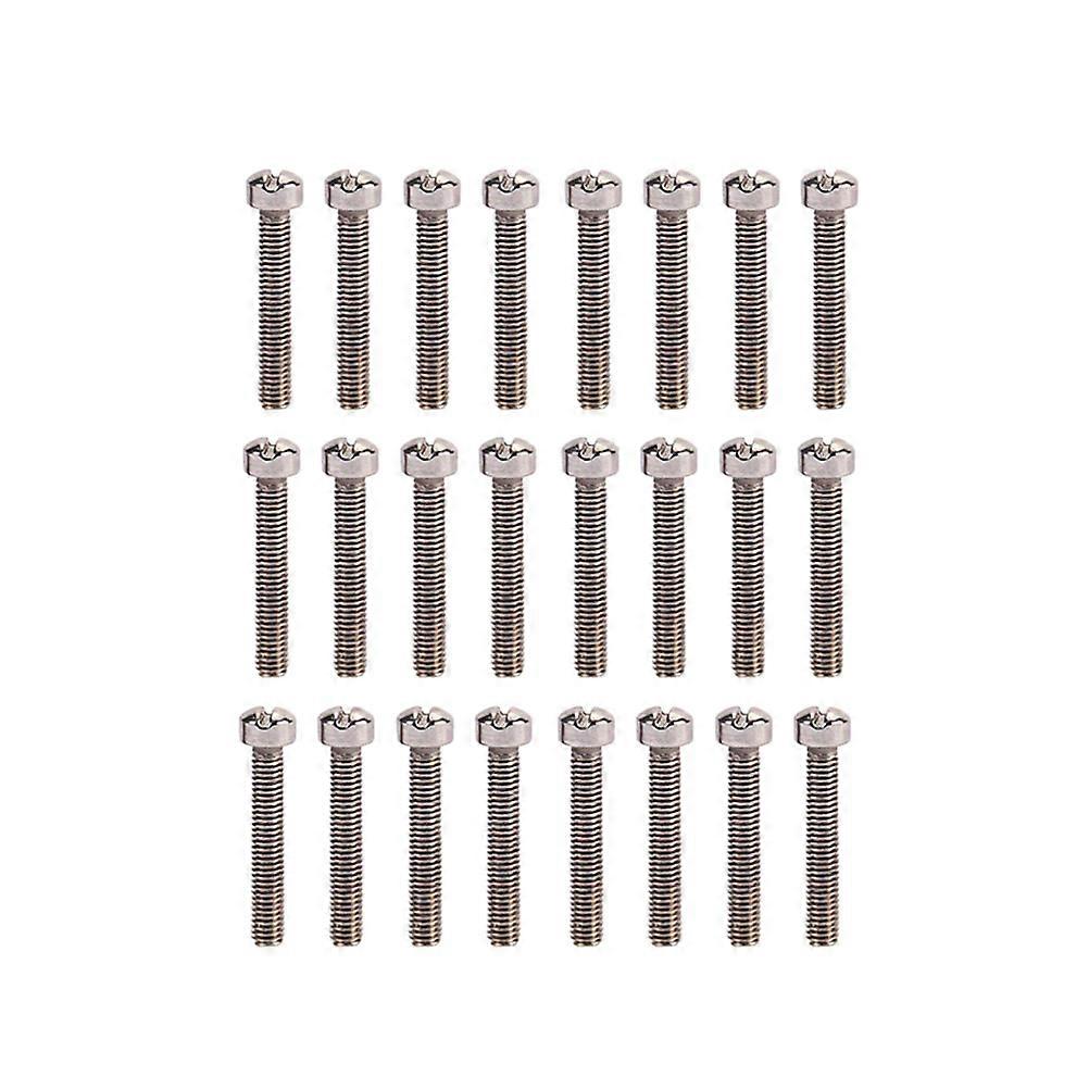 Vis de fixation pour micro humbucker, assemblage de guitare, tête plate en métal, réglage de la hauteur, jeu de 24