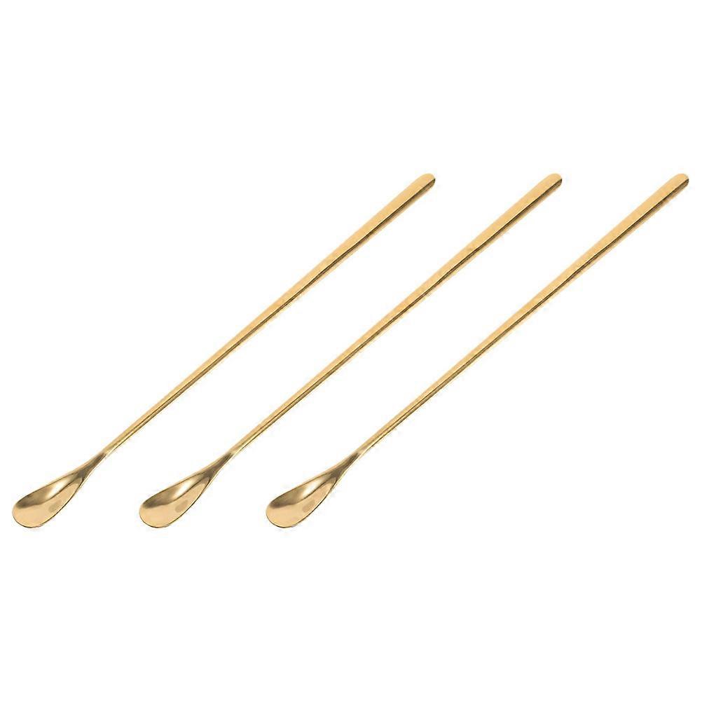 Pet Feeding Spoon Reptile Water Dish Stainless Steel Simple Appearance Design 7.6X0.5X0.1in Stirring 3Pack