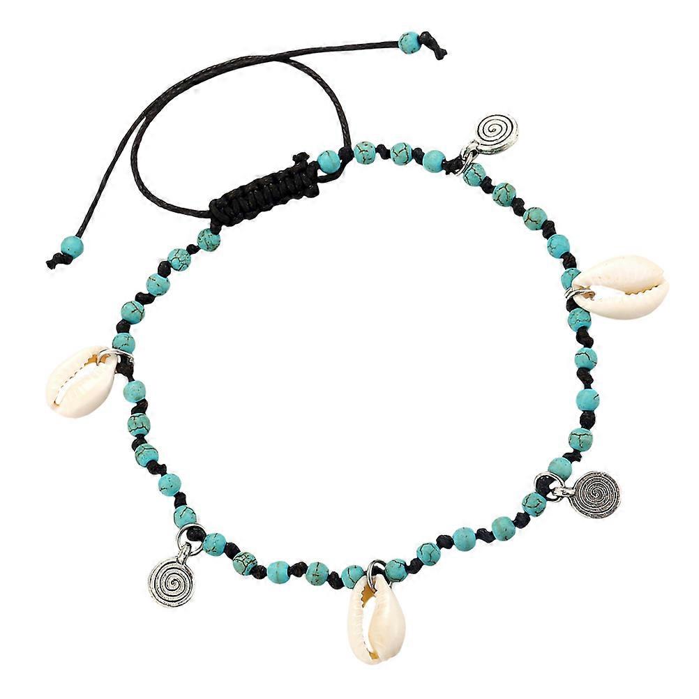 Foot Chain Conch Anklet Beautiful Ankle Chain Delicate Ankle Jewelry Foot Hanging Chain Pendant for Women Girls Sky-Blue Long-term Use 1Pack