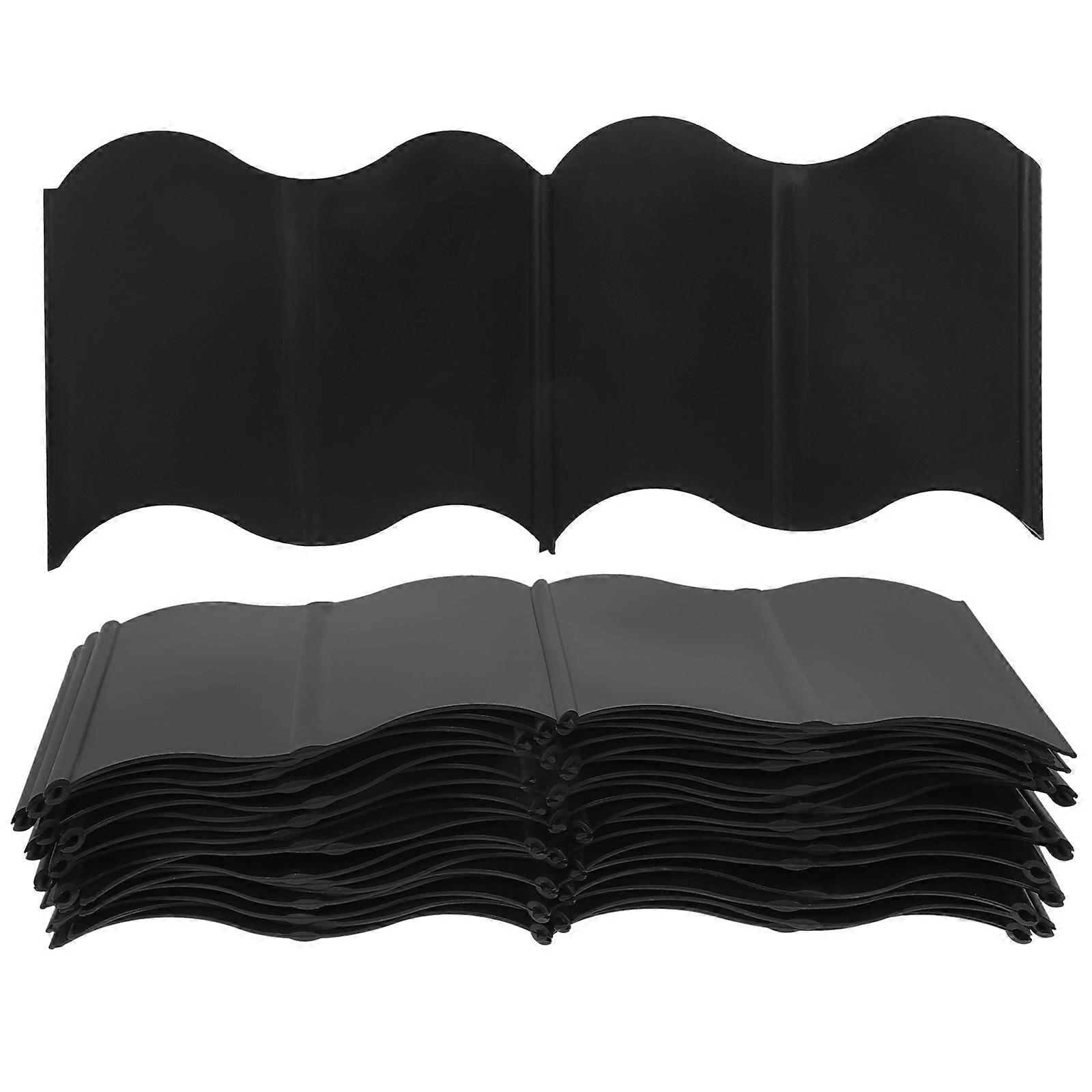 Garden Edging Border Plant Protector Courtyard Fence Black 15.5X13.5X0.7CM Garden Decoration 40 Sheets