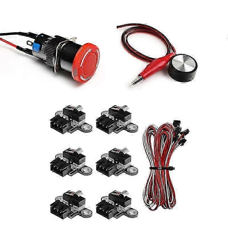 Accessories Kit for CNC Machine 3018PROVe,Emergency Stop,Z-Axis Tool Setting Touch Probe, -Switche